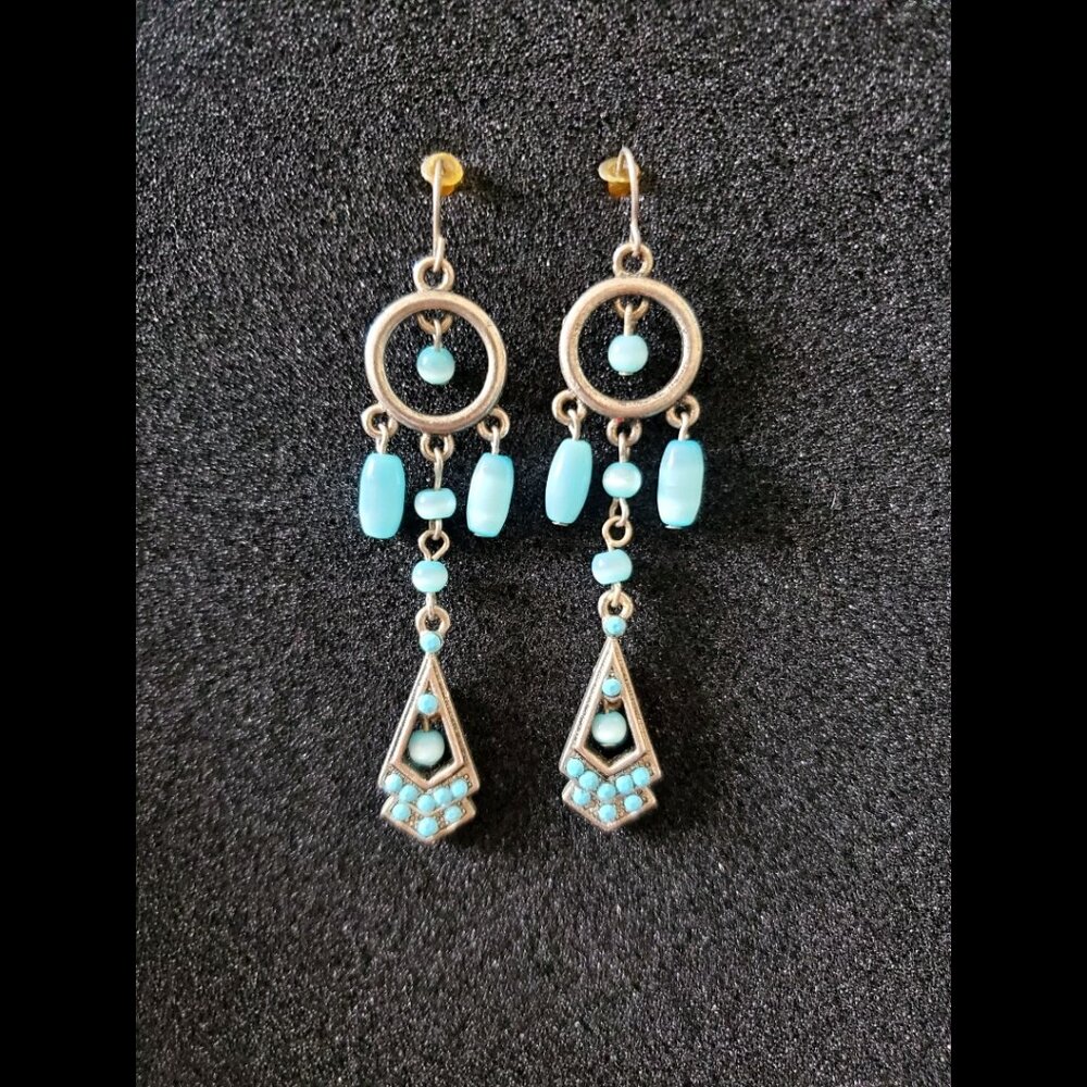 Blue dangle earrings